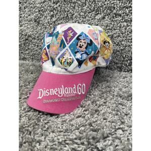 Disneyland Resort 60TH Diamond Anniversary Pink Youth Adjustable Baseball Hat